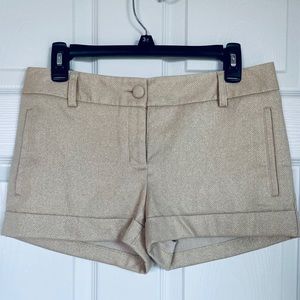 Express Gold Sparkly Shorts